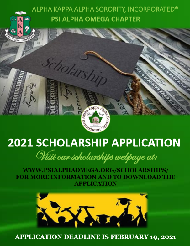 PAO Scholarship Application Due Psi Alpha Omega Chapter of Alpha